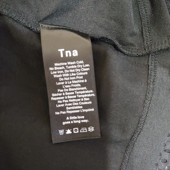 ARITZIA TNA Mesh Crop Tank Top in Black - Picture 5 of 6